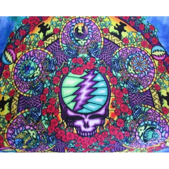 New Celtic Mandala Grateful Dead Fleece Sherpa Back Gift Throw Blanket Bears SYF - Picture 4 of 7